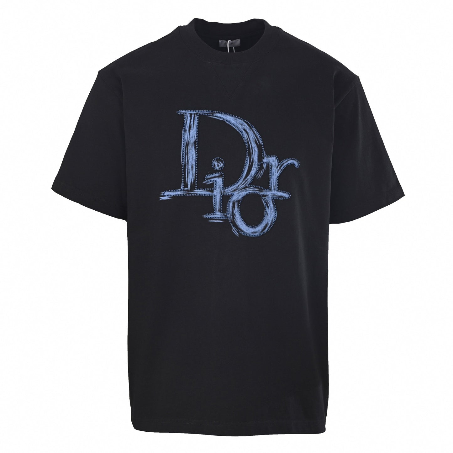 Black T-Shirt with Blue Logo