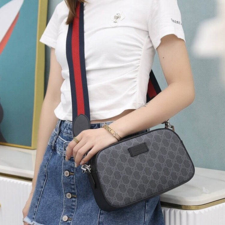 Black Canvas Crossbody Bag