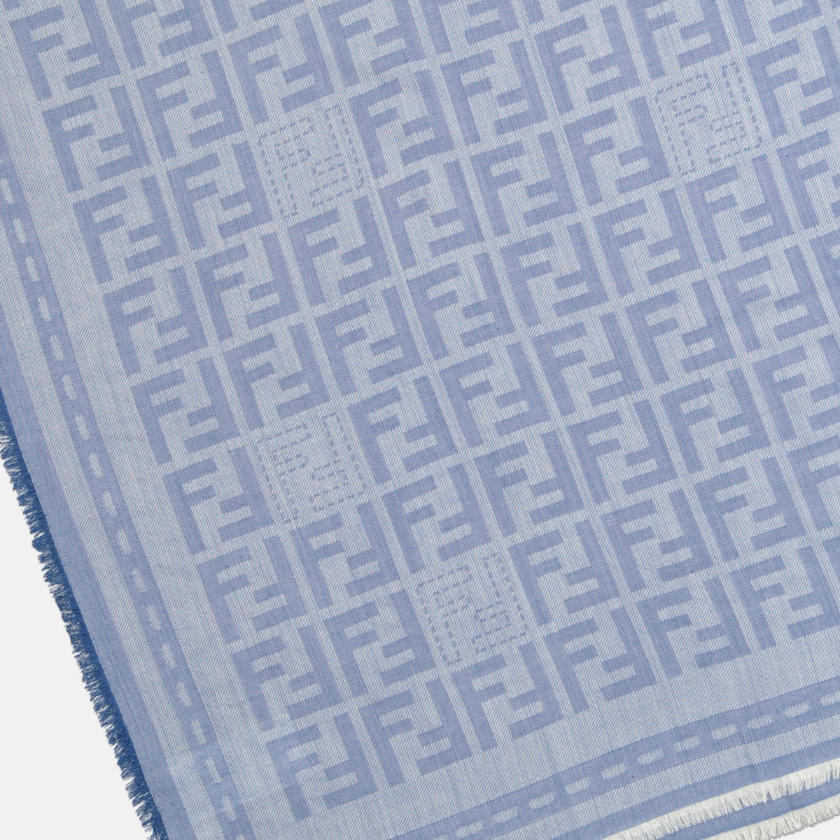 Logo Jacquard Scarf– Light Blue