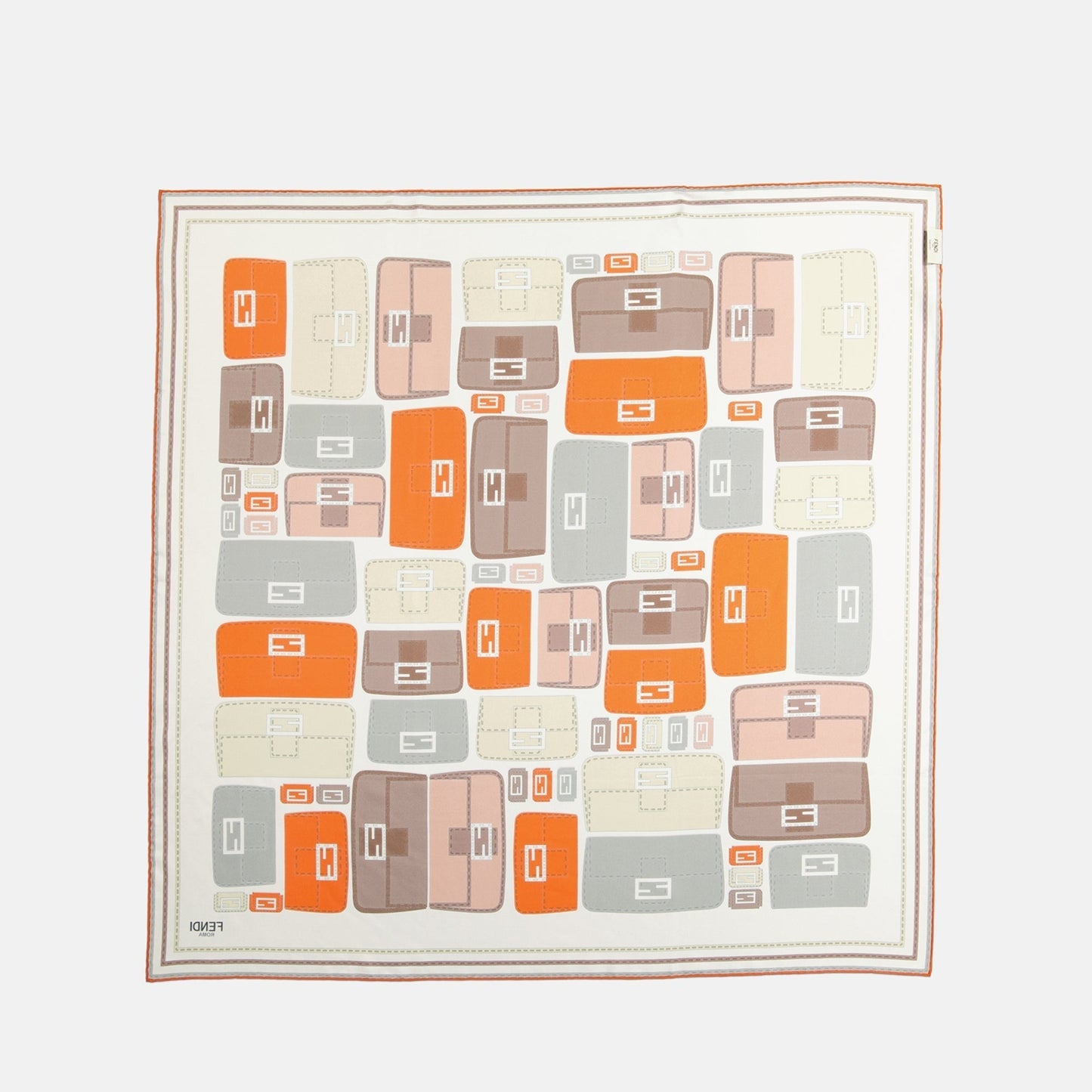 Silk Scarf – Multicolor Baguette Print