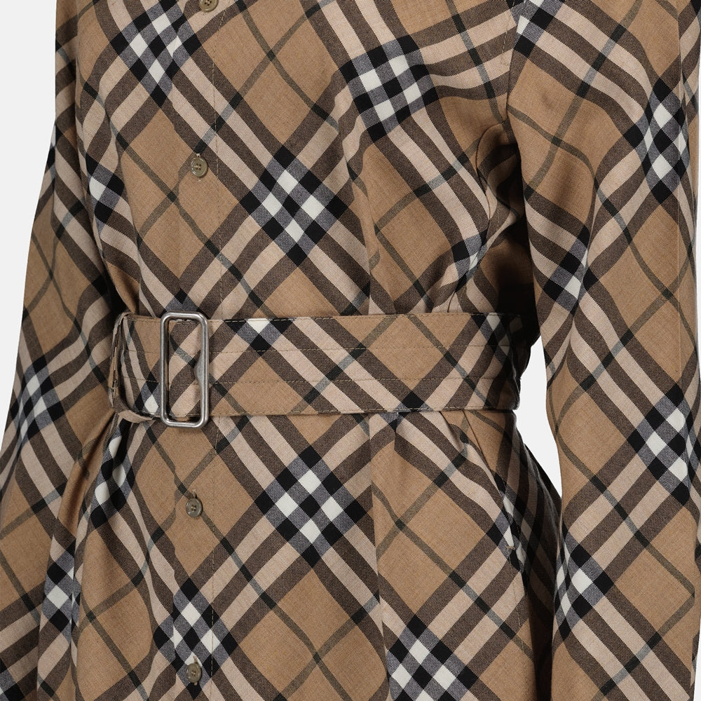 Classic Check Belted Shirt Dress