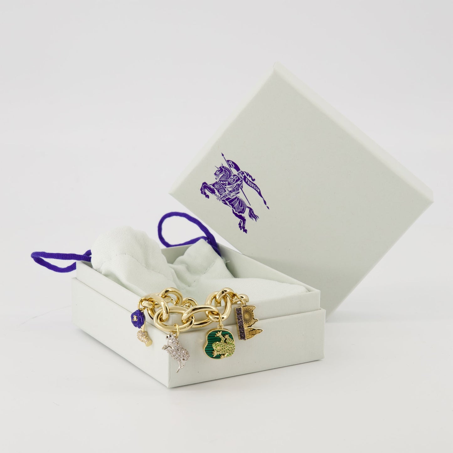 Chunky Charm Link Bracelet with Mixed Motifs