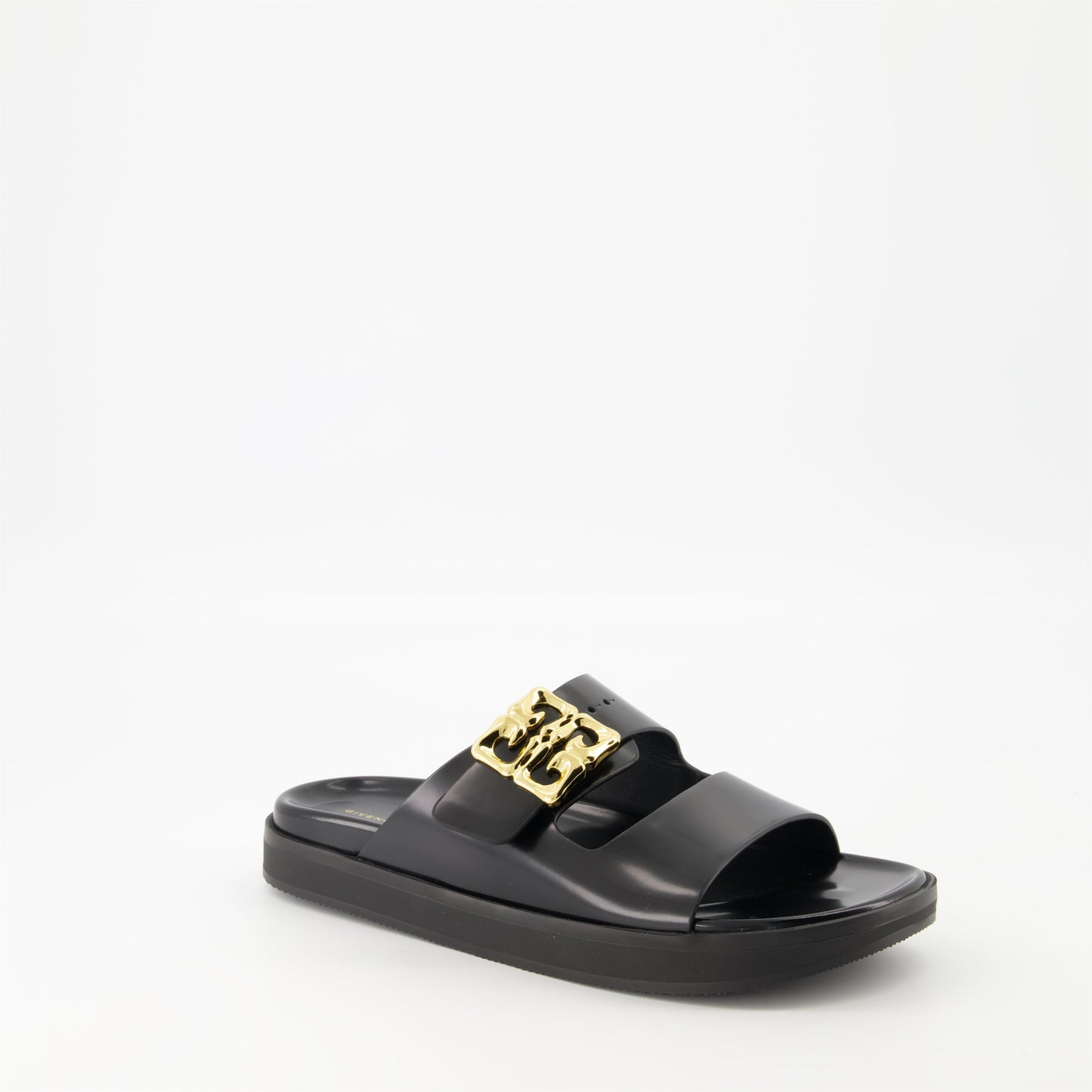 Logo Buckle Slide Sandals