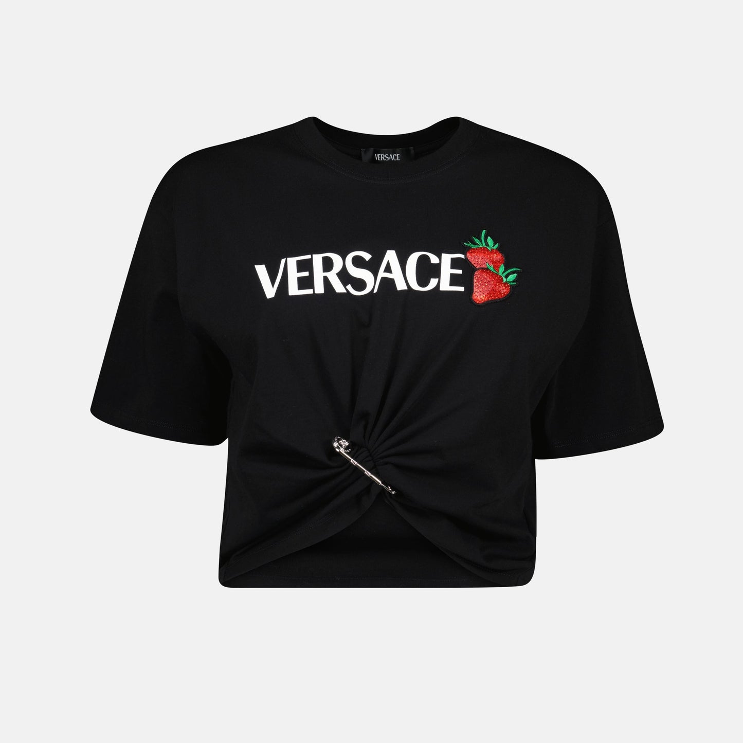 Strawberry Logo Twist Crop T-Shirt