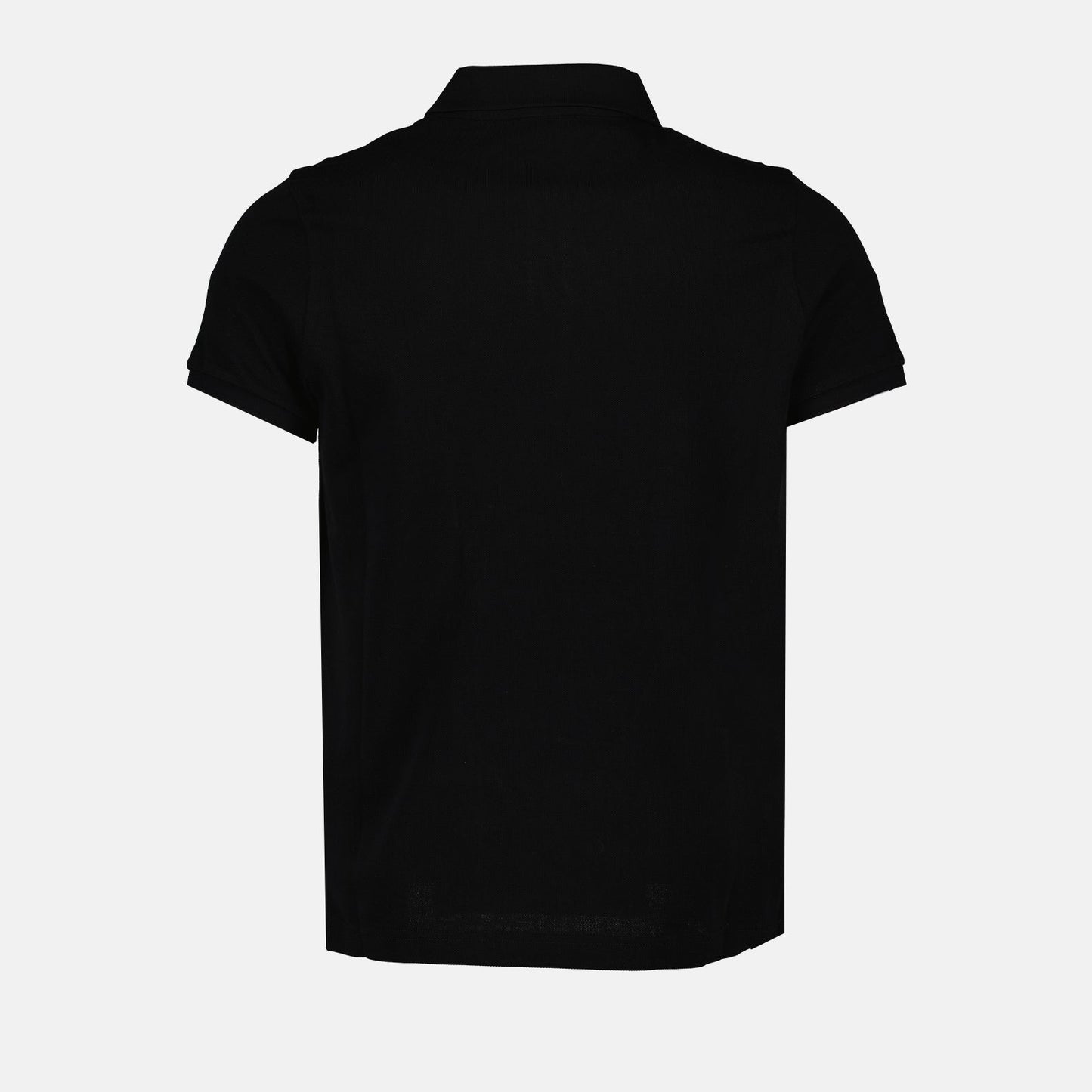 Black Polo Shirt with Signature Button Detail