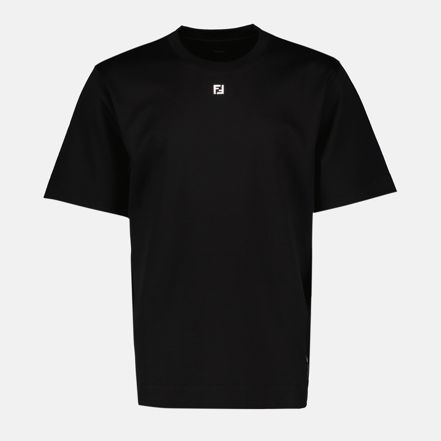 Black FF Logo Cotton T-Shirt