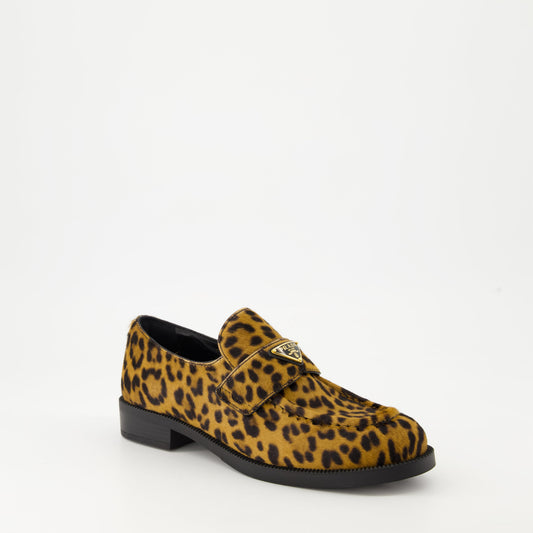Leopard Haircalf Loafers