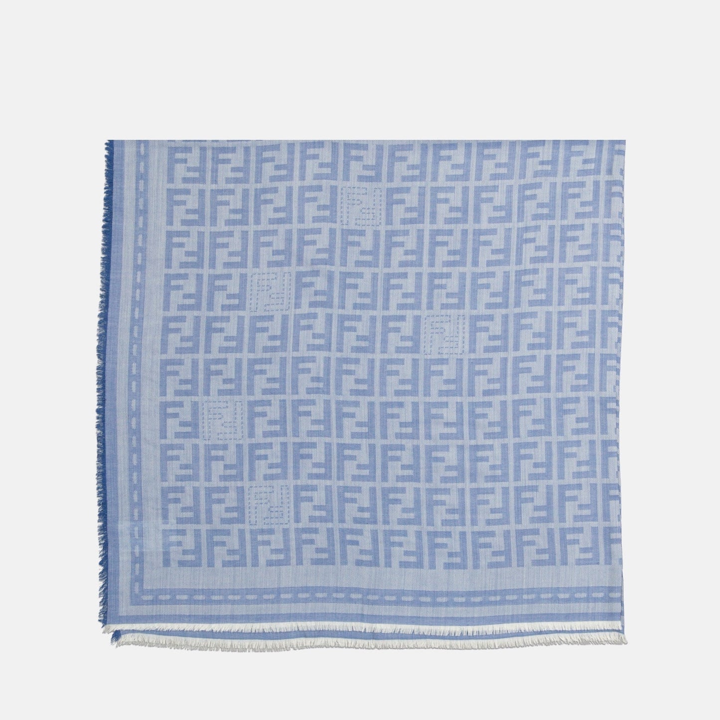 Logo Jacquard Scarf– Light Blue