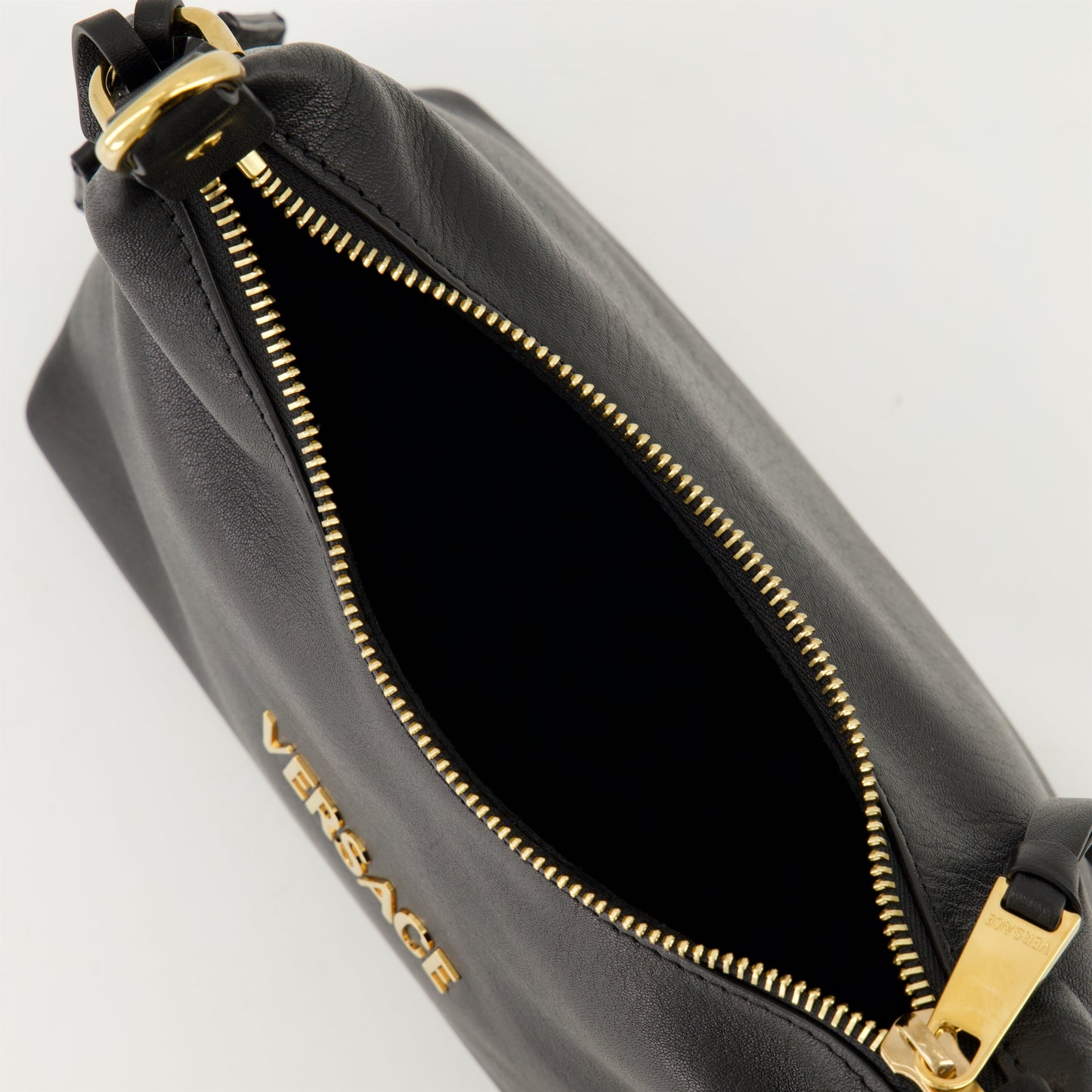 Logo Leather Hobo Bag