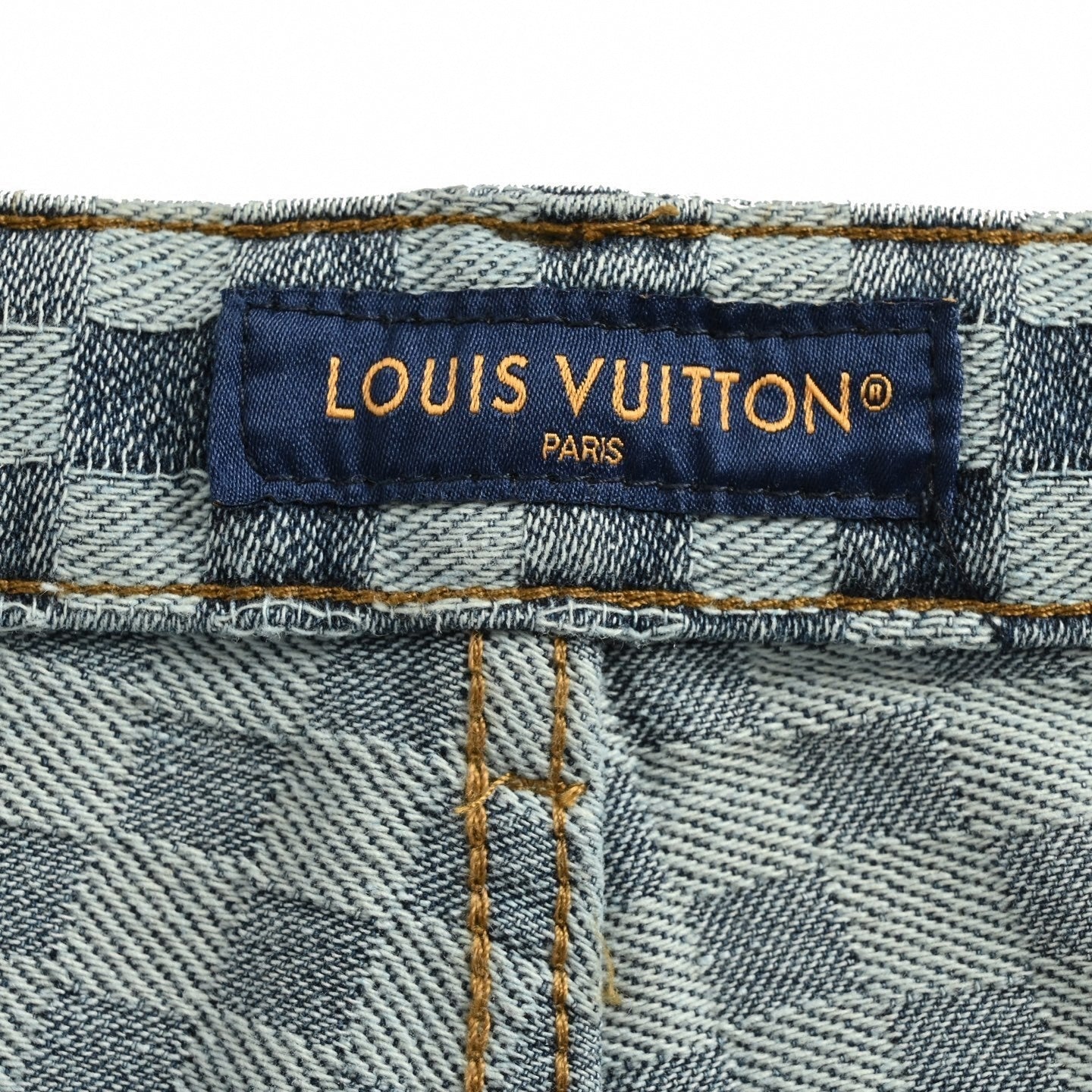 Damier Checkerboard Jacquard Denim Jeans