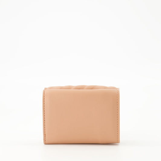 Embossed Leather Card Holder Wallet – Nude
