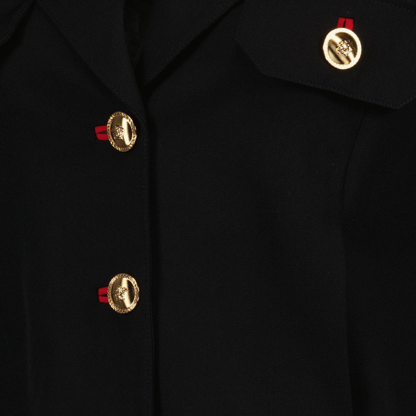Cropped Medusa Button Tailored Jacket