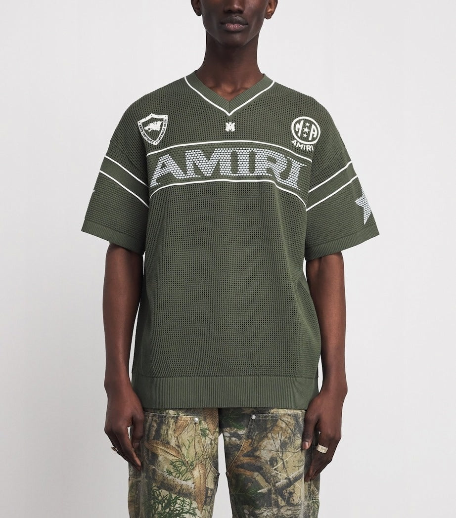 Technical Knitted Logo Oversized T-Shirt