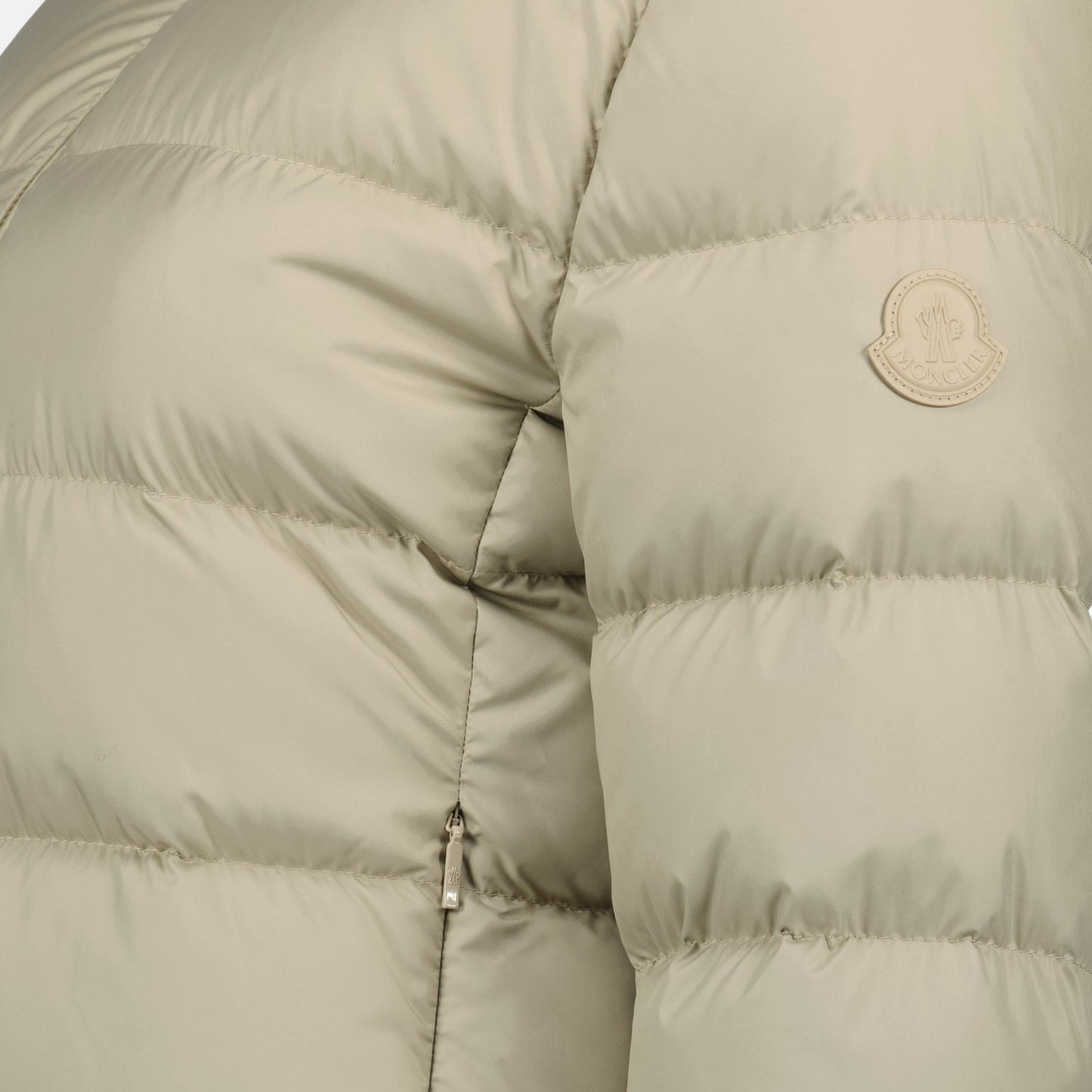 Light Beige Cropped Down Jacket