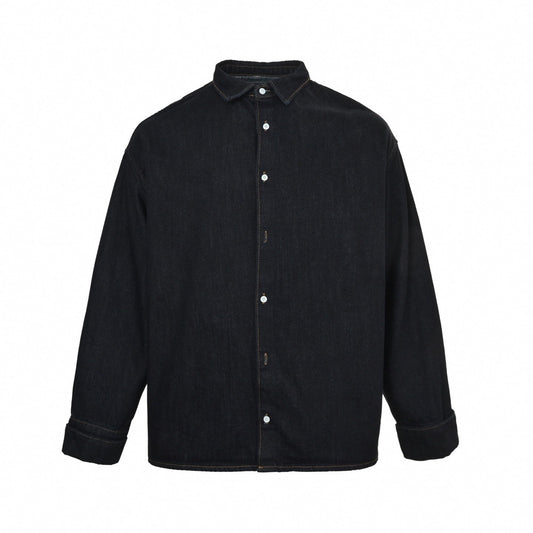 Triangle Logo Back Denim Shirt Jacket