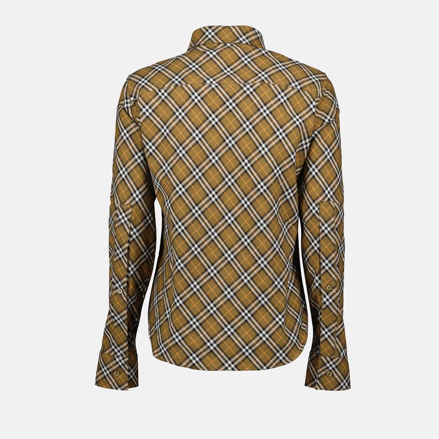 Vintage Check Cropped Shirt in Olive