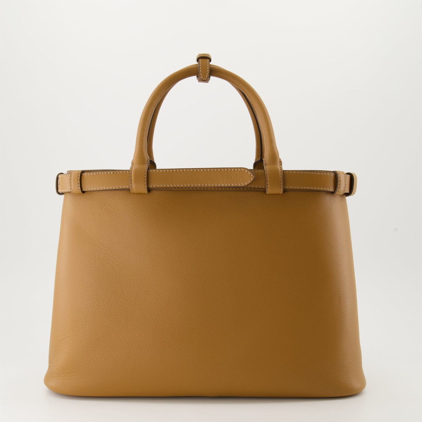 Leather Buckle Bag (Tan)