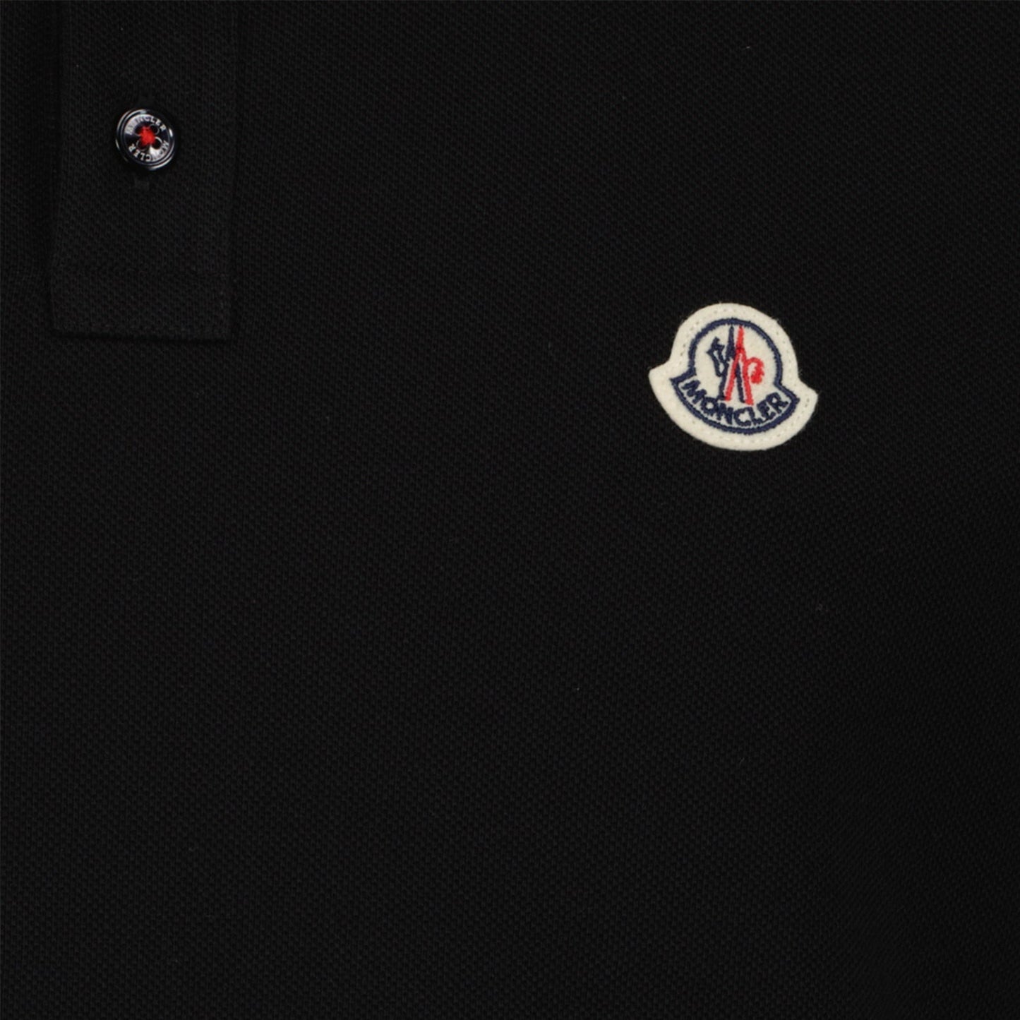 Black Polo Shirt with Tricolour Trim