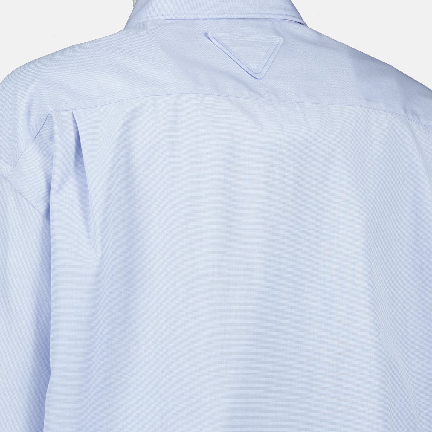 Light Blue Cropped Button Shirt