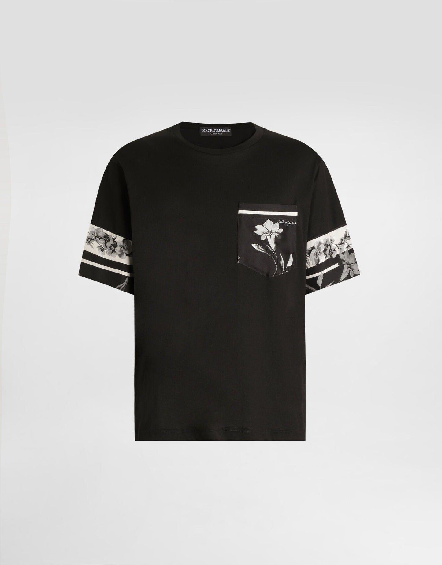 DG Cotton and Silk T-Shirt with Print