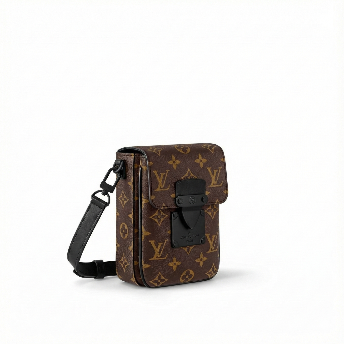 Monogram Mini Utility Crossbody Bag (Brown/Black)