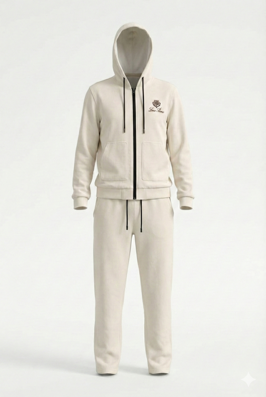 Ivory Heritage Zip Hoodie & Jogger Set