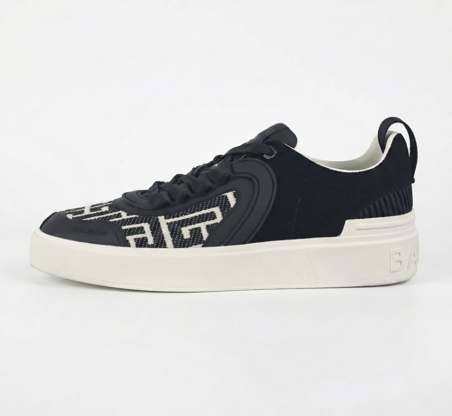 B-Court Sneakers in Black & Ivory Monogram