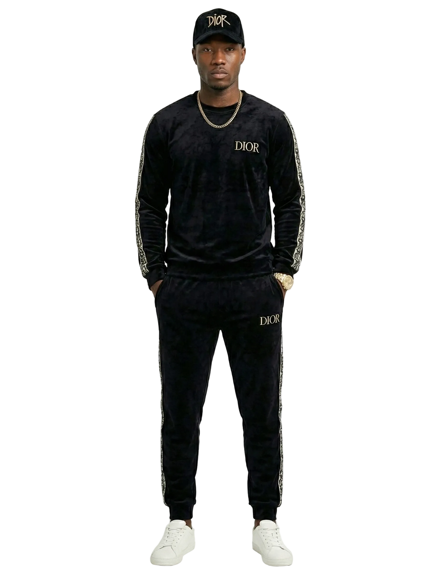 Logo Knit Sweatshirt with Signature Sleeve Band