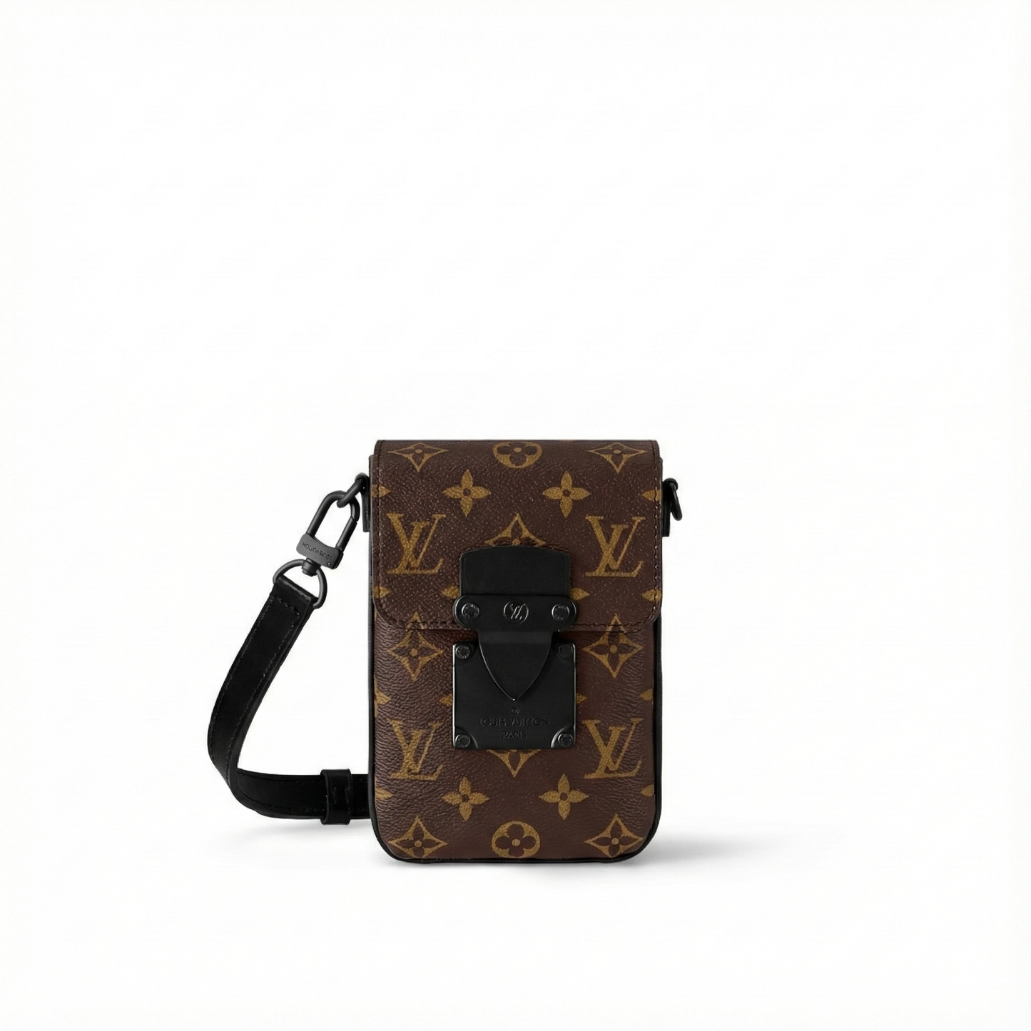 Monogram Mini Utility Crossbody Bag (Brown/Black)