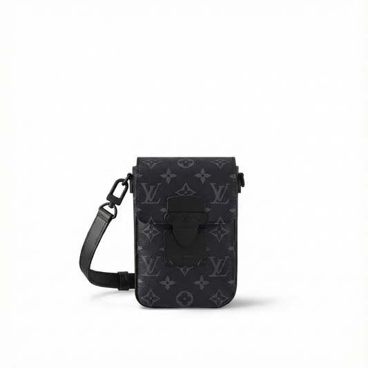 Monogram Eclipse Mini Utility Crossbody Bag (Black/Grey)
