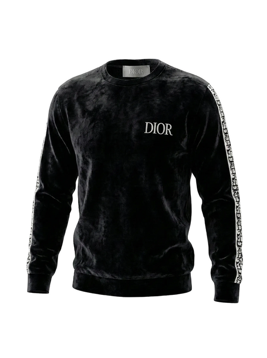 Logo Knit Sweatshirt with Signature Sleeve Band