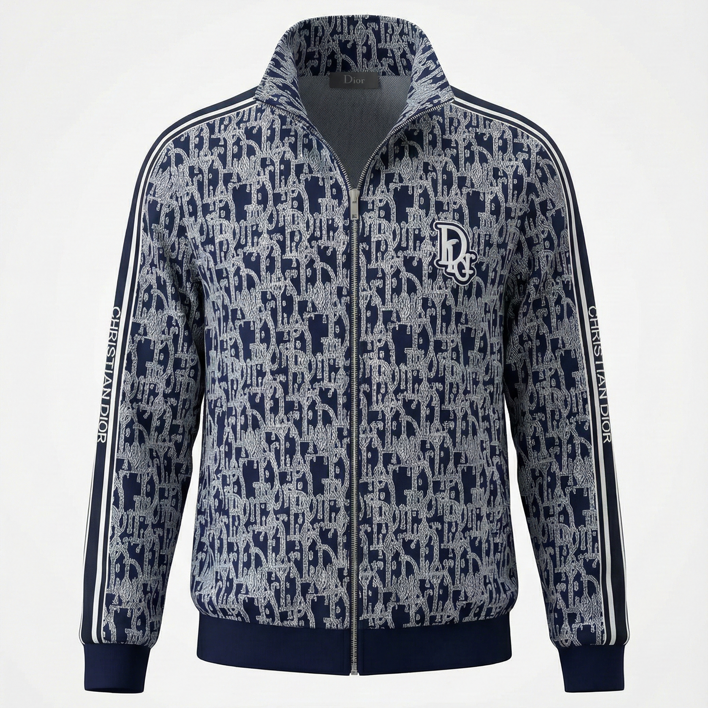 Oblique Jacquard Zip-Up Tracksuit Set