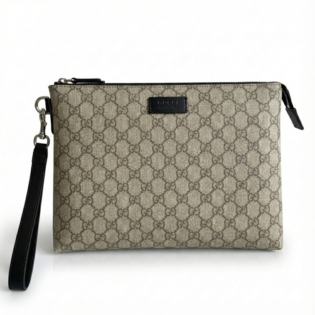 Canvas Zip Pouch with Wrist Strap