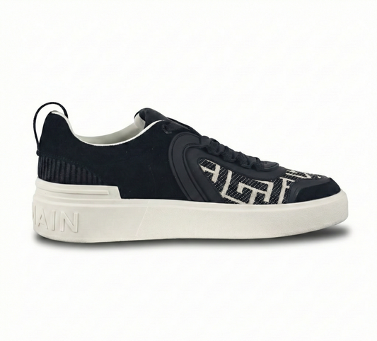 B-Court Sneakers in Black & Ivory Monogram