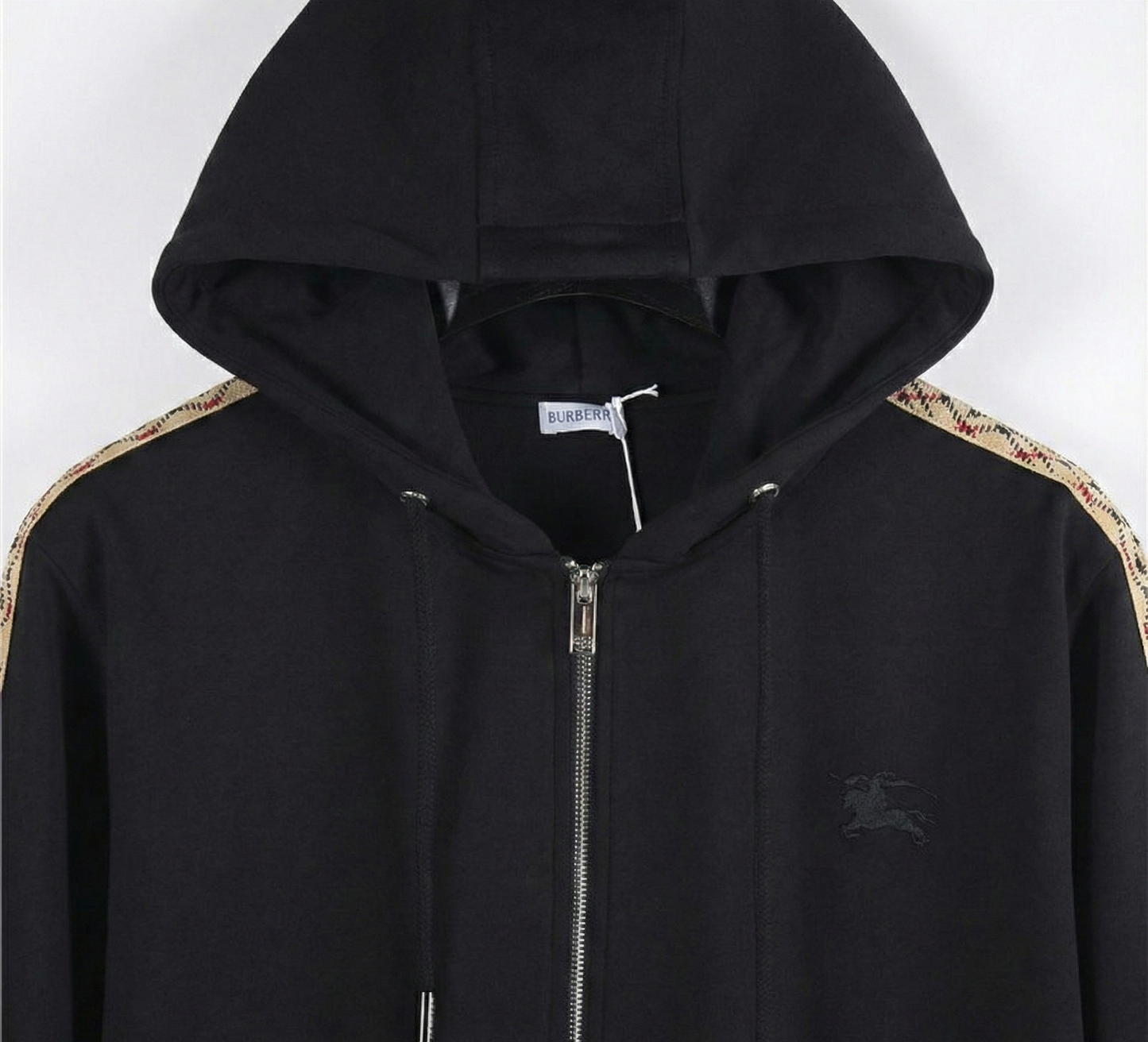 Zip Hoodie with Icon Stripe Detail