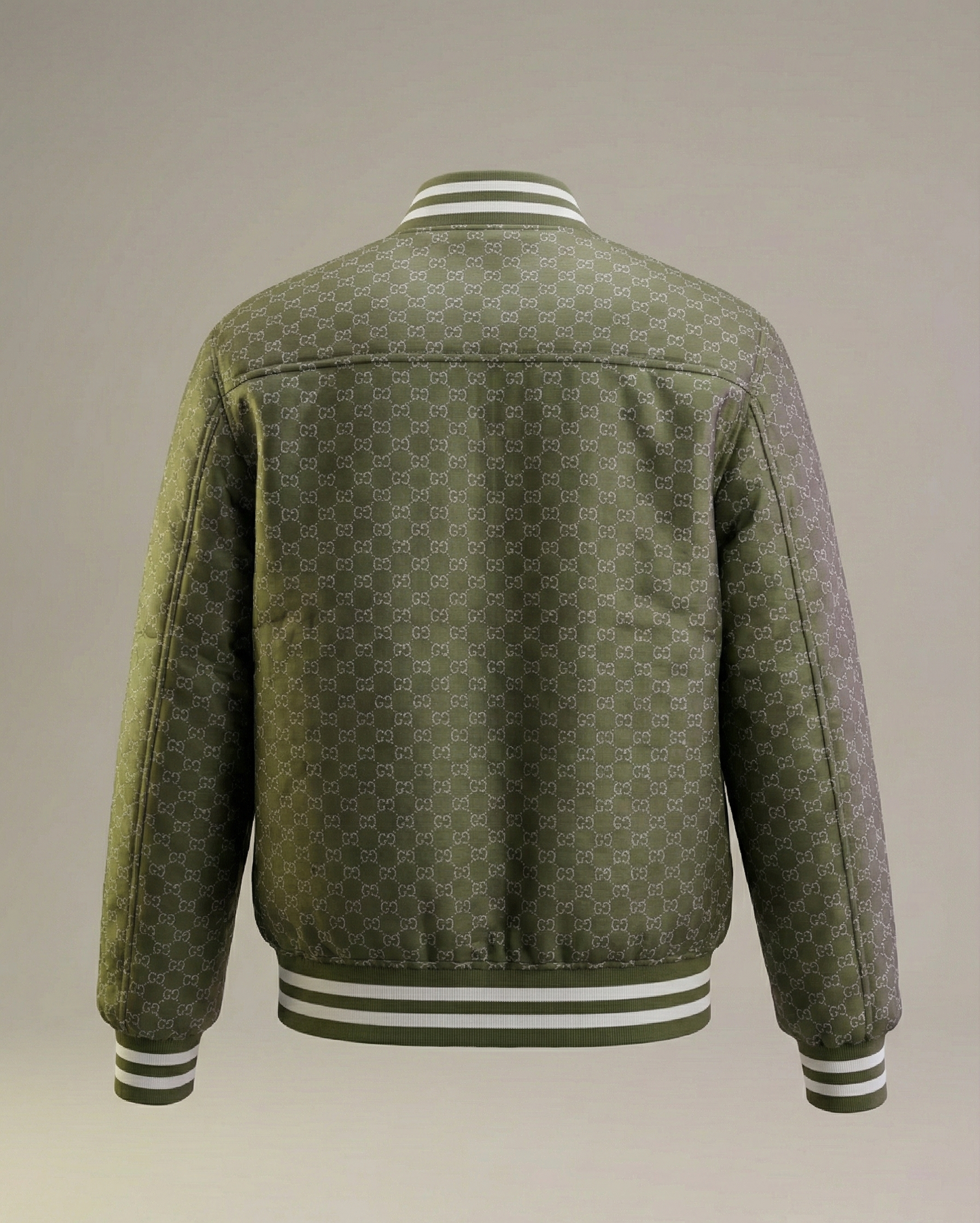 GG Padded Bomber Jacket in Green