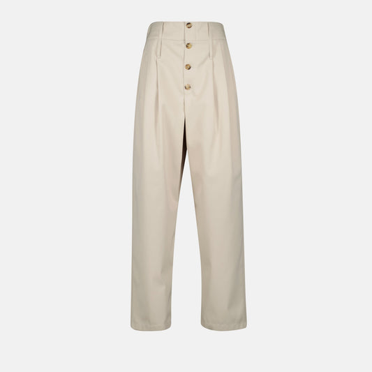 Leg Button-Front Trousers