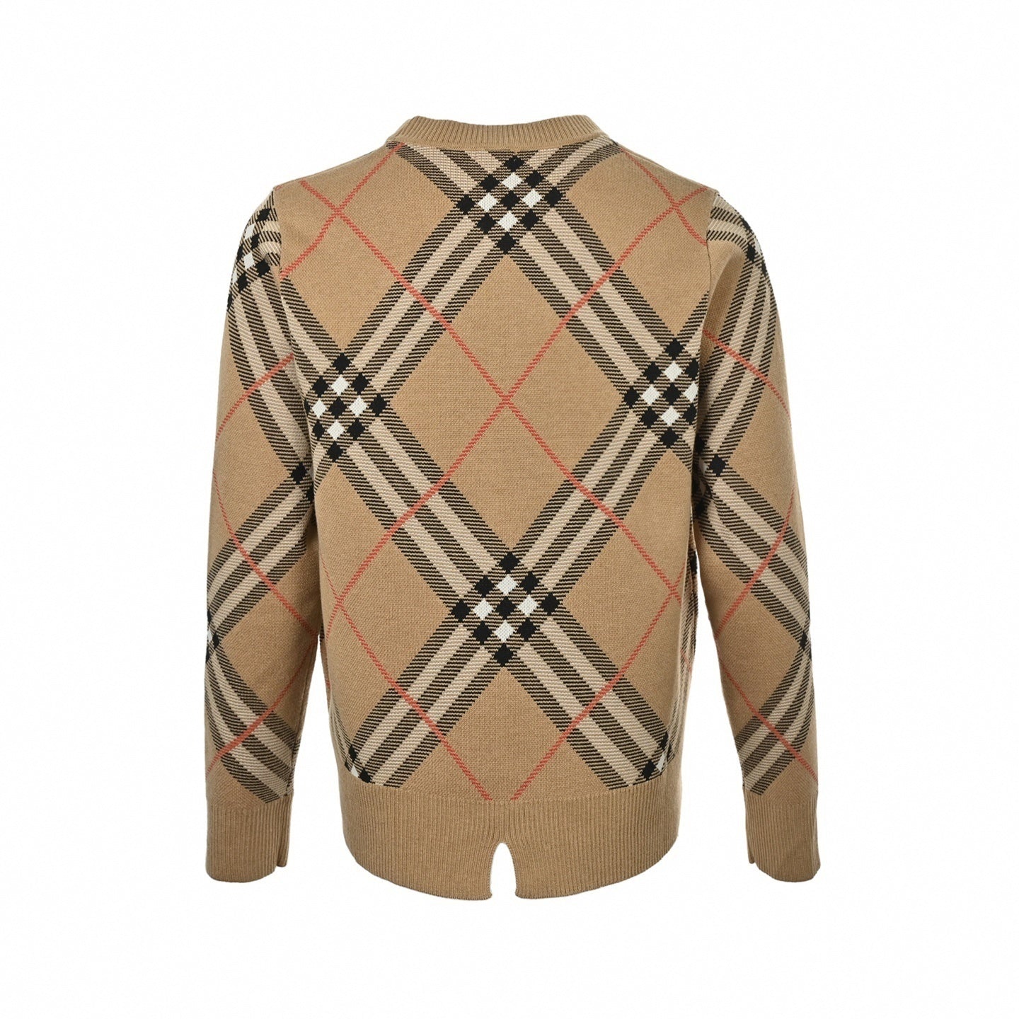 Check Argyle Intarsia Cashmere Blend Sweater
