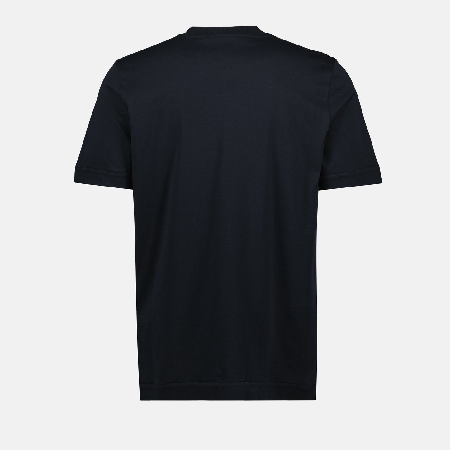Leather Logo Cotton T-Shirt