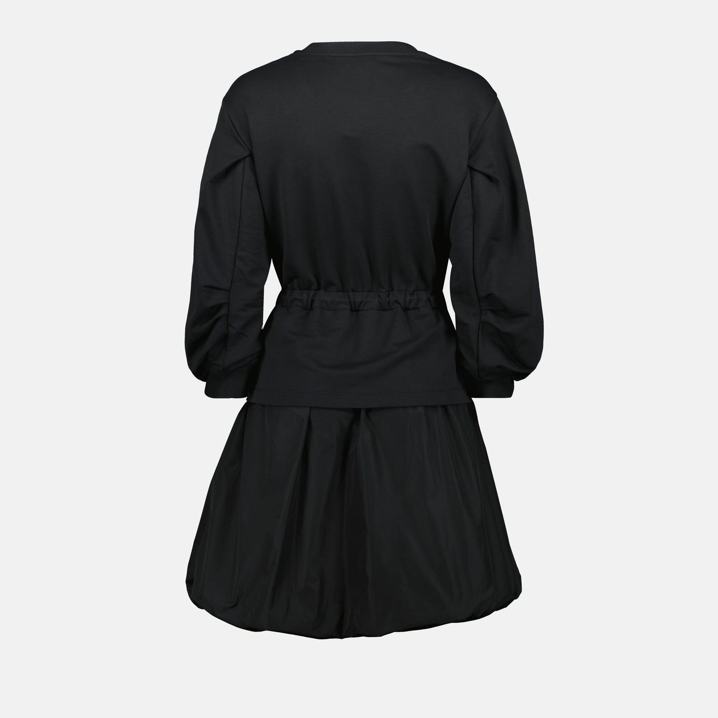 Drawstring Waist Peplum Mini Dress