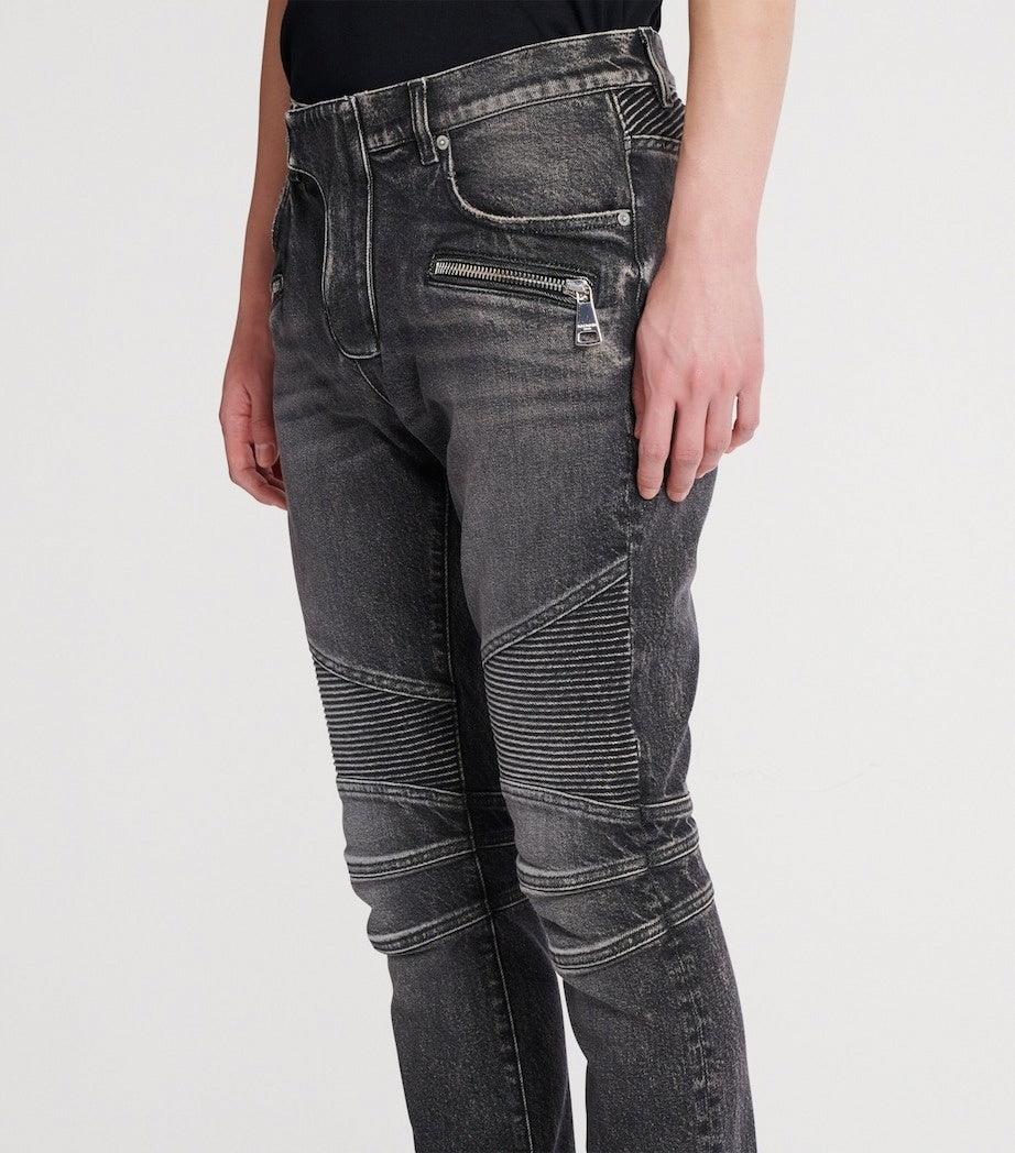 Biker Slim-Fit Denim Jeans