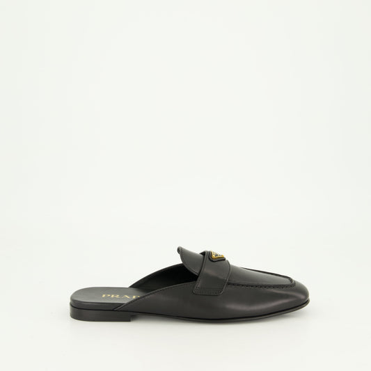 Leather Loafer Mules