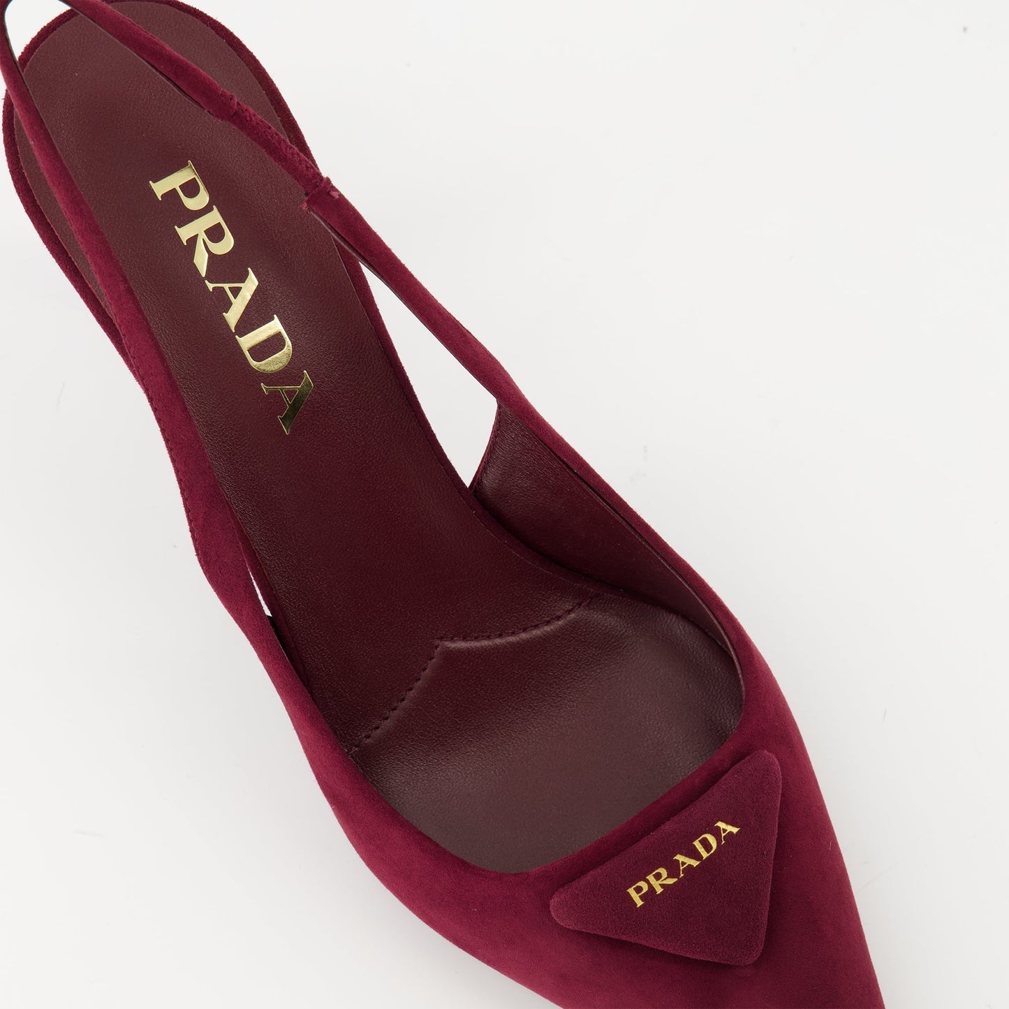 Burgundy Suede Slingback Pumps
