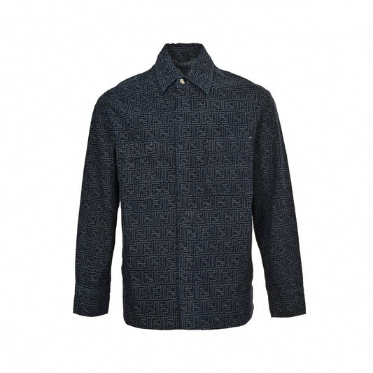Roma FF Monogram Denim Overshirt