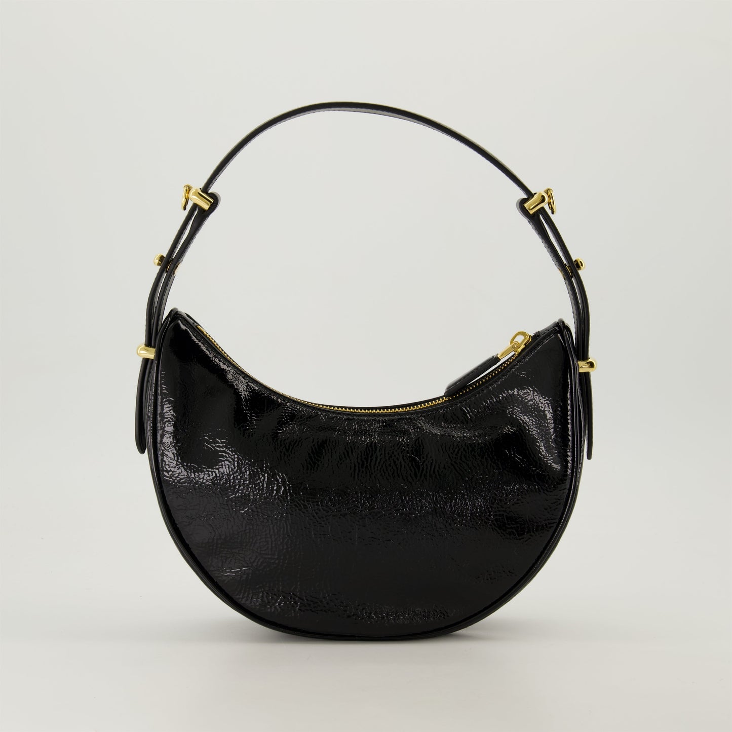 Patent Leather Shoulder Bag (Black)