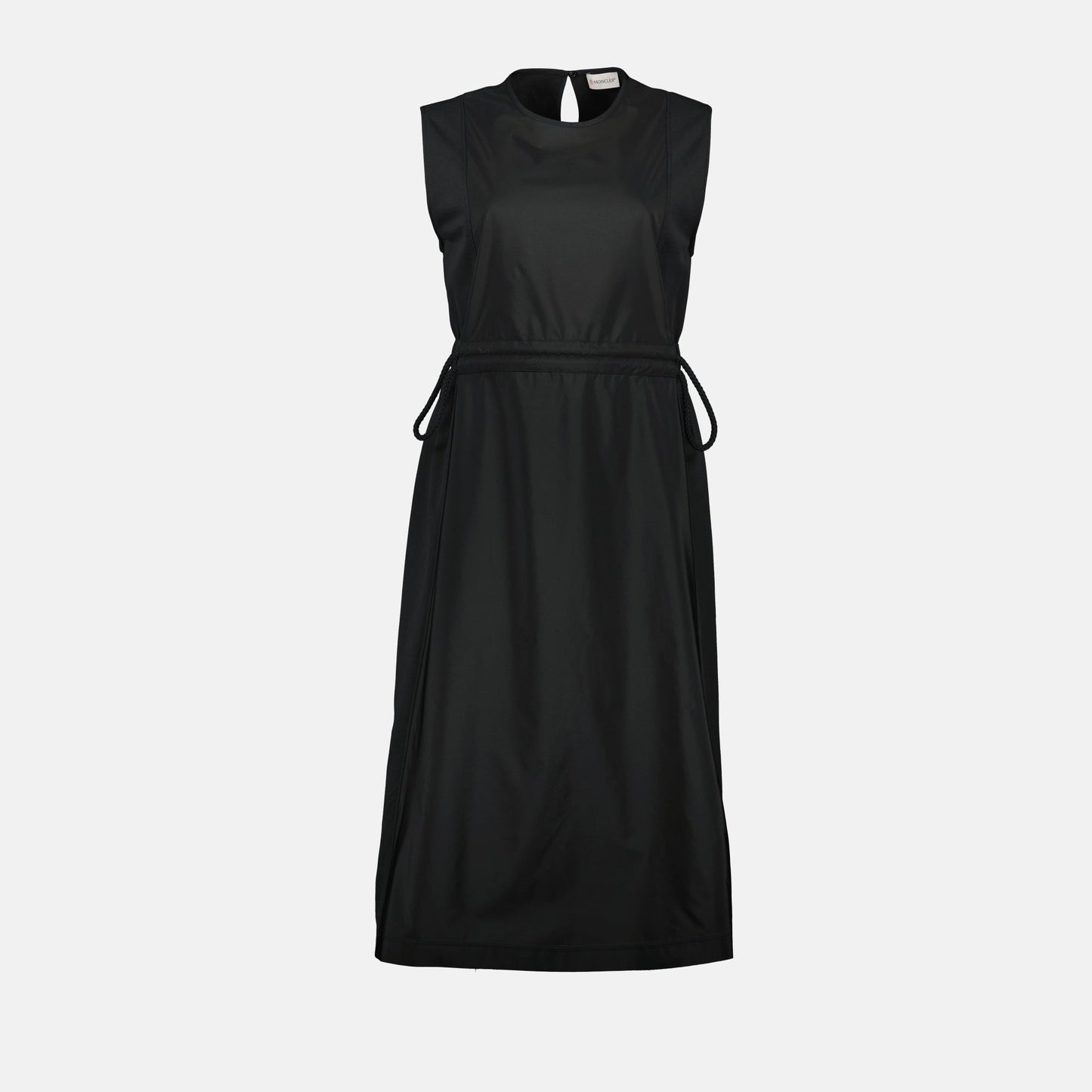Sleeveless Drawstring Waist Midi Dress