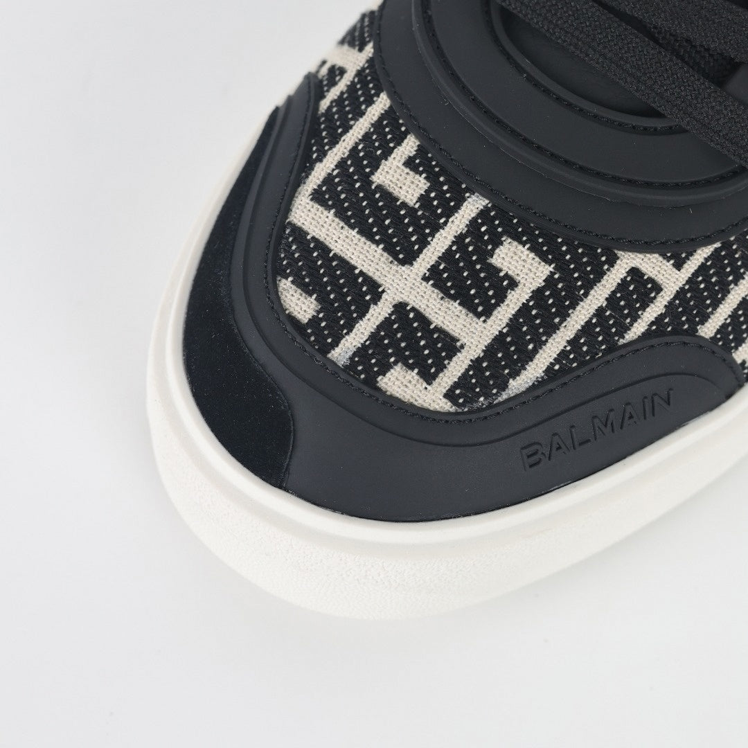 B-Court Sneakers in Black & Ivory Monogram