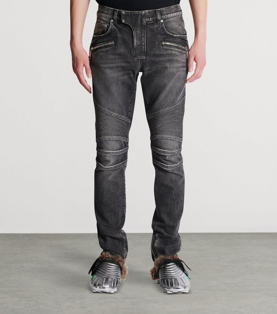 Biker Slim-Fit Denim Jeans