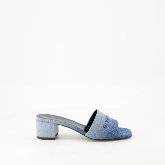 Denim Mule Sandals