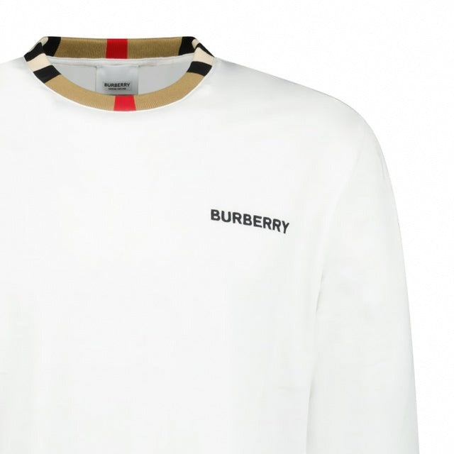 'Jayson' Check Long Sleeve T-Shirt - White